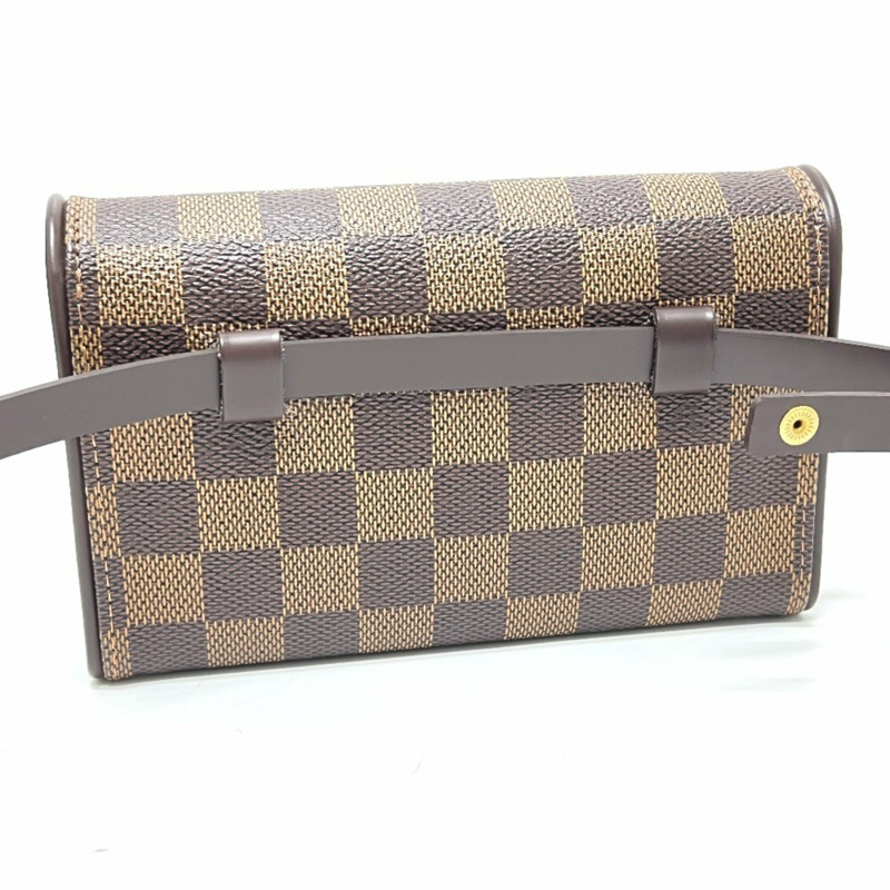 路易威登 Florentine Pochette N51856,特別訂購,女士款,Damier帆布,埃貝內棕色-4