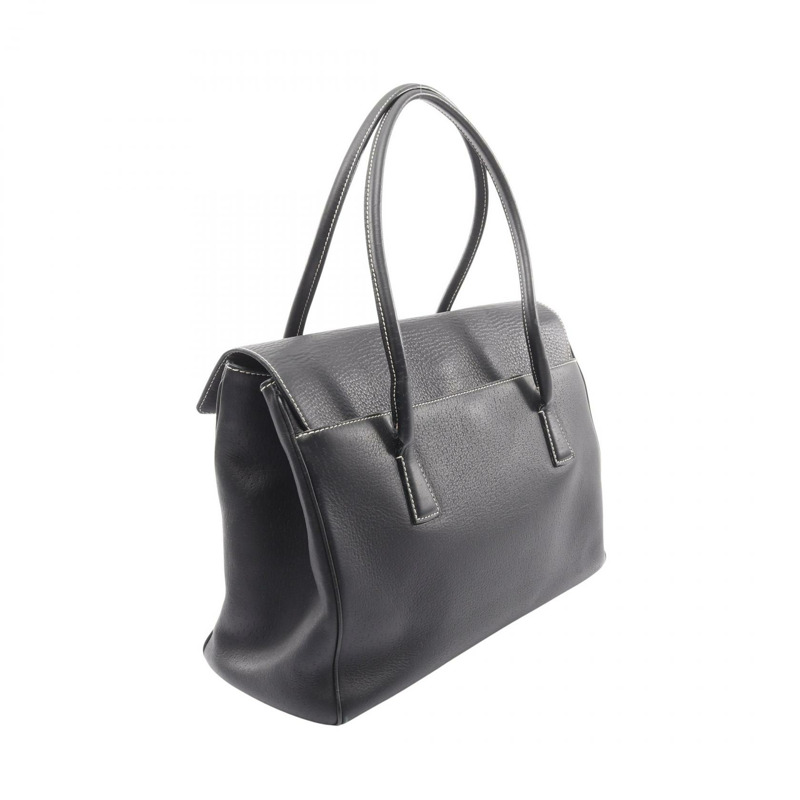 Salvatore Ferragamo Gancini 肩背包 21 2420 黑色皮革 二手 女士-1