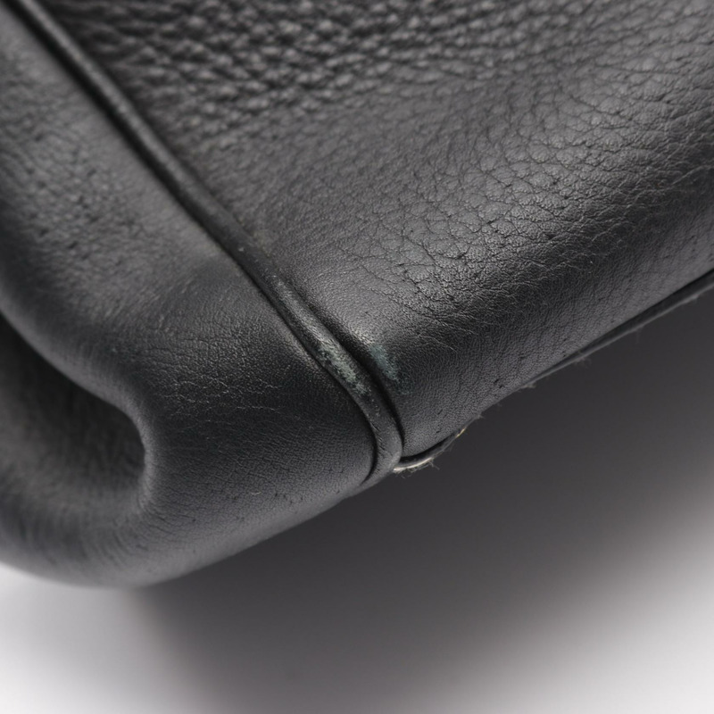 Salvatore Ferragamo Gancini 肩背包 21 2420 黑色皮革 二手 女士-6