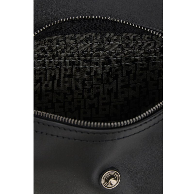 【LONGCHAMP】Le Pliage Xtra XS 迷你 牛皮 手提包 肩背包 斜背包 水餃包 黑色 34205987001-2