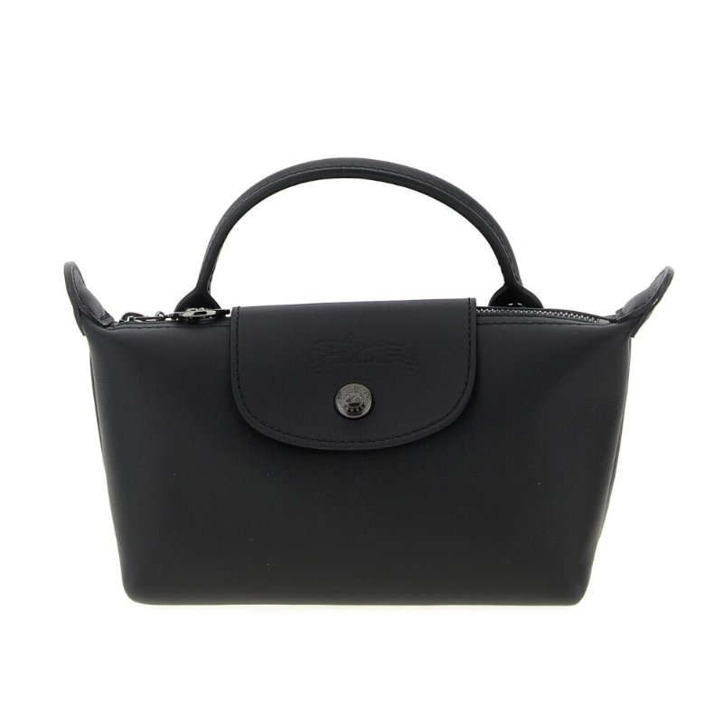 【LONGCHAMP】Le Pliage Xtra XS 迷你 牛皮 手提包 肩背包 斜背包 水餃包 黑色 34205987001-4