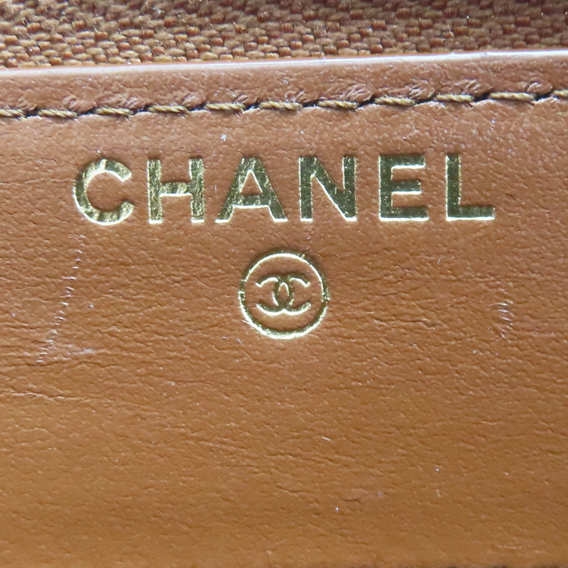 棕色 菱格紋 荔枝牛皮 拉鍊長夾【CHANEL 香奈兒】-6