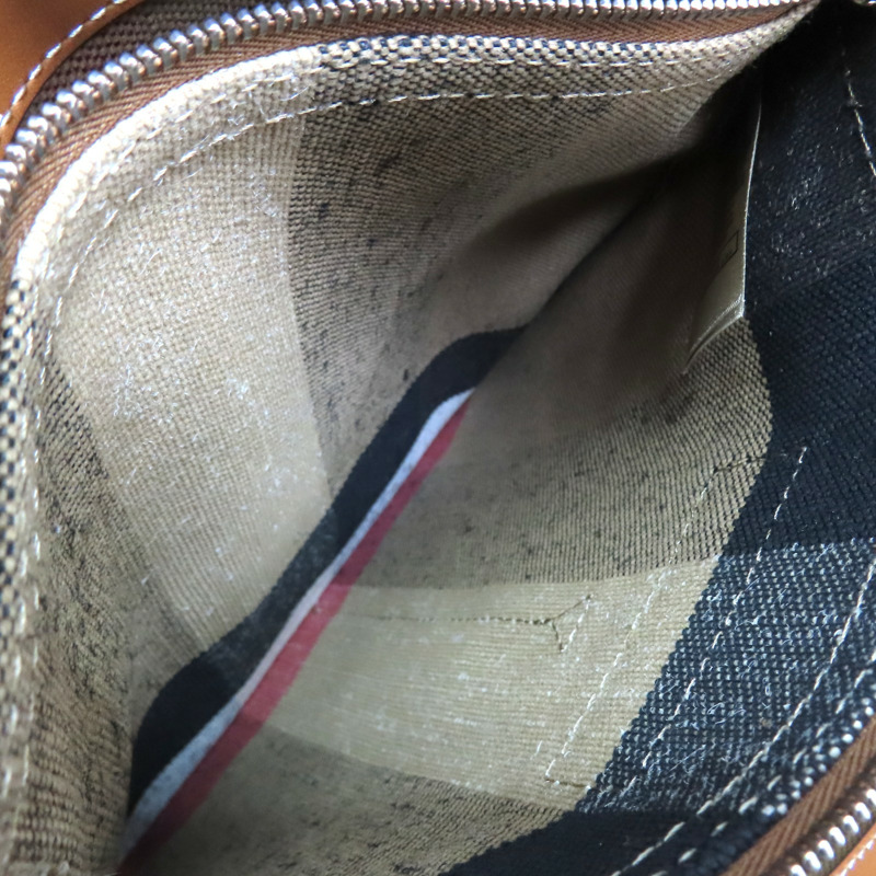 棕色 帆布 Ashby Hobo 手提包 【BURBERRY 巴寶莉】 3945742-7