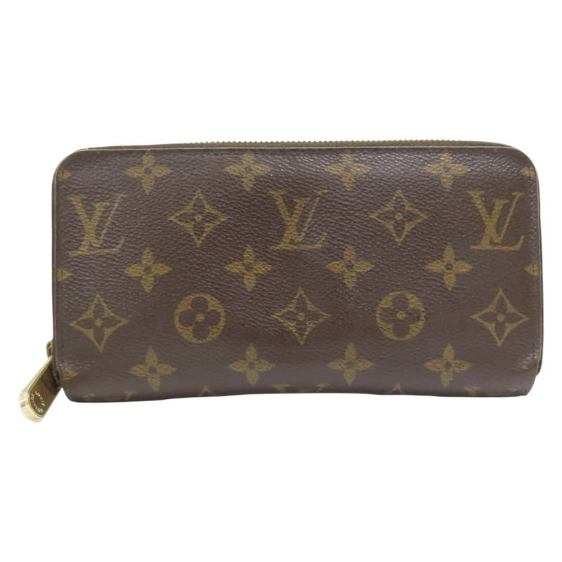棕色 原花帆布 ZIP拉鍊長夾 M41895【LOUIS VUITTON LV 路易威登】 M41895-0
