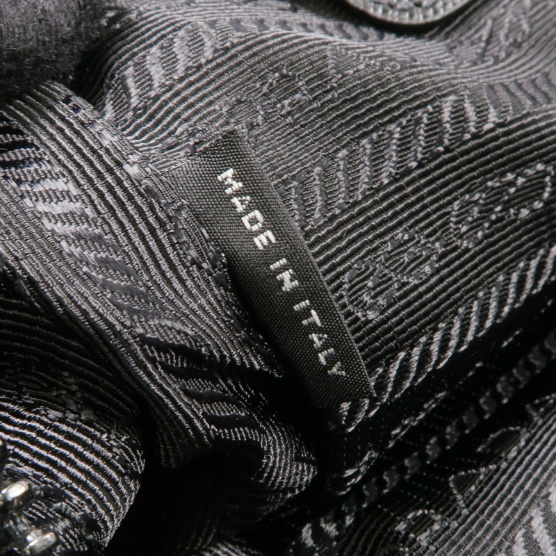 PRADA 尼龍/Saffiano皮革Briefcase銀扣手挽肩背兩用袋-10