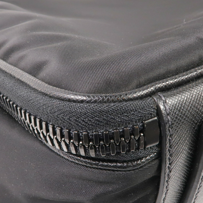 PRADA 尼龍/Saffiano皮革Briefcase銀扣手挽肩背兩用袋-13