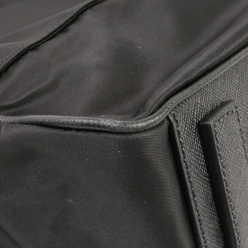 PRADA 尼龍/Saffiano皮革Briefcase銀扣手挽肩背兩用袋-15