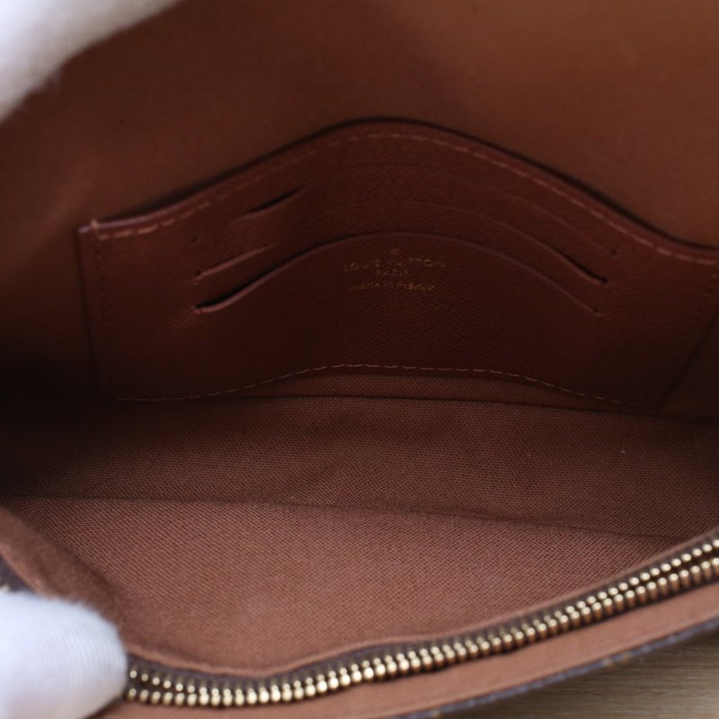 LOUIS VUITTON IVY鏈條腋下包老花PVC金扣晶片肩背包-4