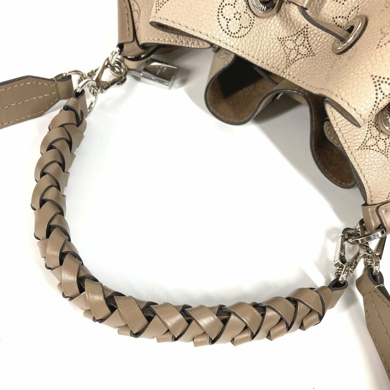 路易威登 M55799 Monogram Mahina Mulia 手提包,兩用斜/肩包,皮革材質,女士款,Galle 色,米色-5