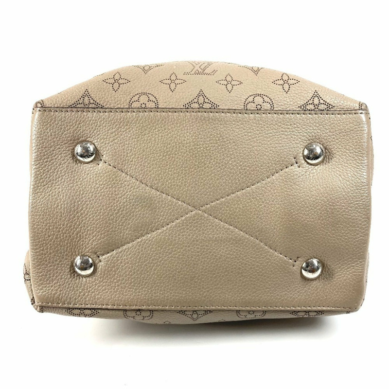 路易威登 M55799 Monogram Mahina Mulia 手提包,兩用斜/肩包,皮革材質,女士款,Galle 色,米色-6