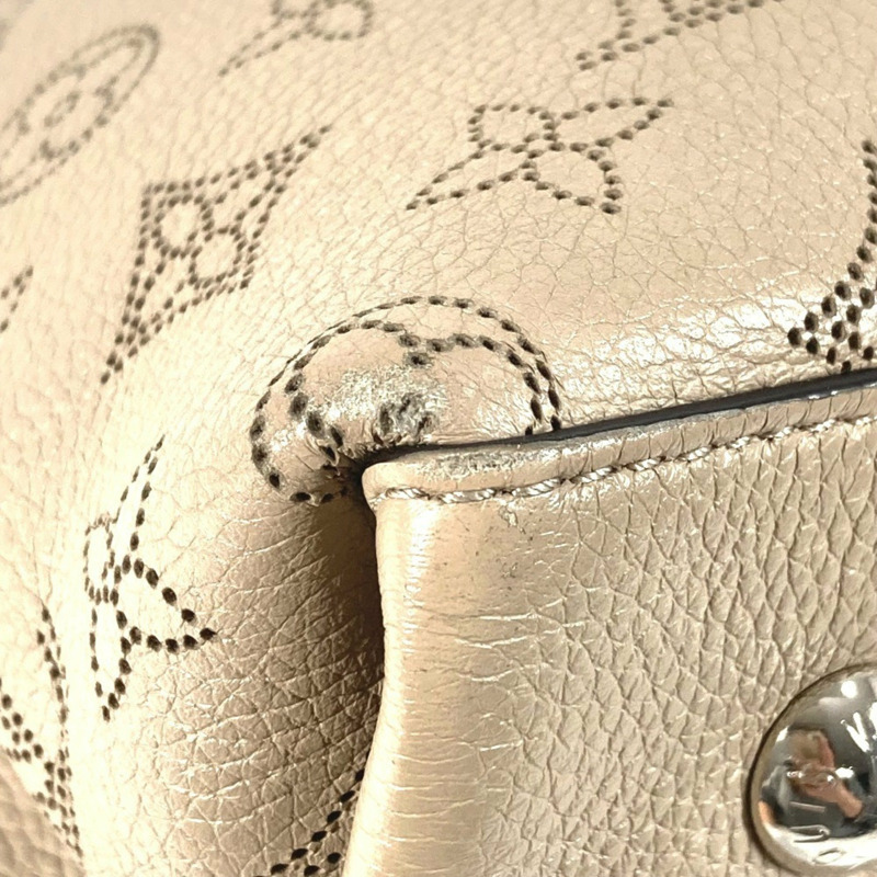 路易威登 M55799 Monogram Mahina Mulia 手提包,兩用斜/肩包,皮革材質,女士款,Galle 色,米色-10