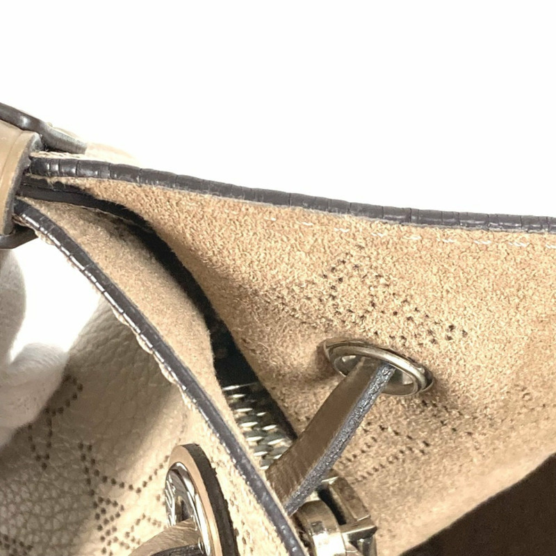 路易威登 M55799 Monogram Mahina Mulia 手提包,兩用斜/肩包,皮革材質,女士款,Galle 色,米色-14