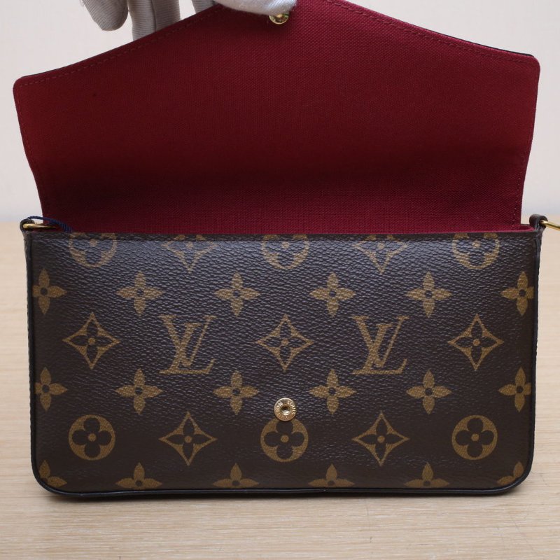 LOUIS VUITTON POCHETTEFELICIE三合一鏈條包老花PVC2018肩背包-2