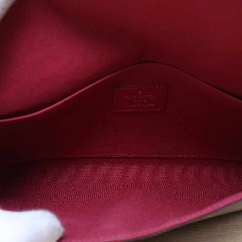 LOUIS VUITTON POCHETTEFELICIE三合一鏈條包老花PVC2018肩背包-3