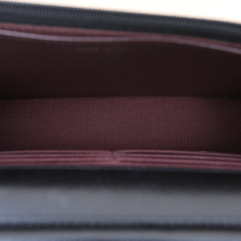 CHANEL CFWOC19黑色荔枝牛皮晶片開金扣肩背包-2