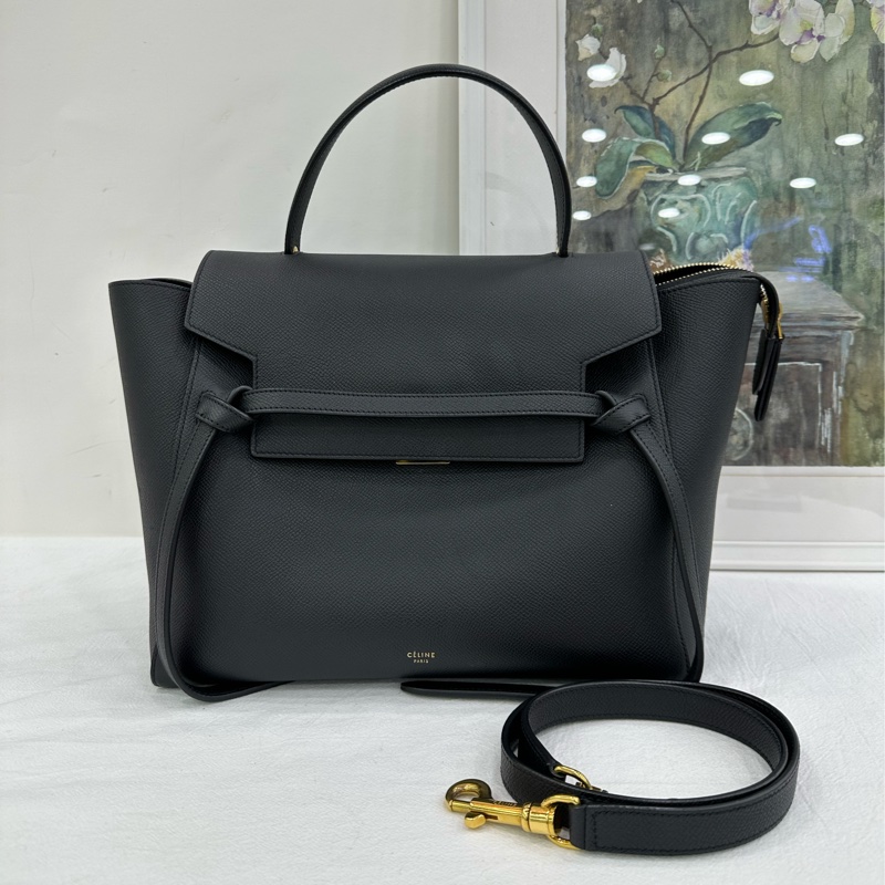 Celine賽琳黑色鯰魚micro肩斜背包-0