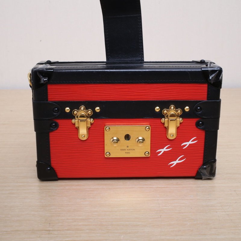 LOUIS VUITTON PETITEMALLE月光寶盒18.5紅色EPI水波紋牛皮金扣2015肩背包-2