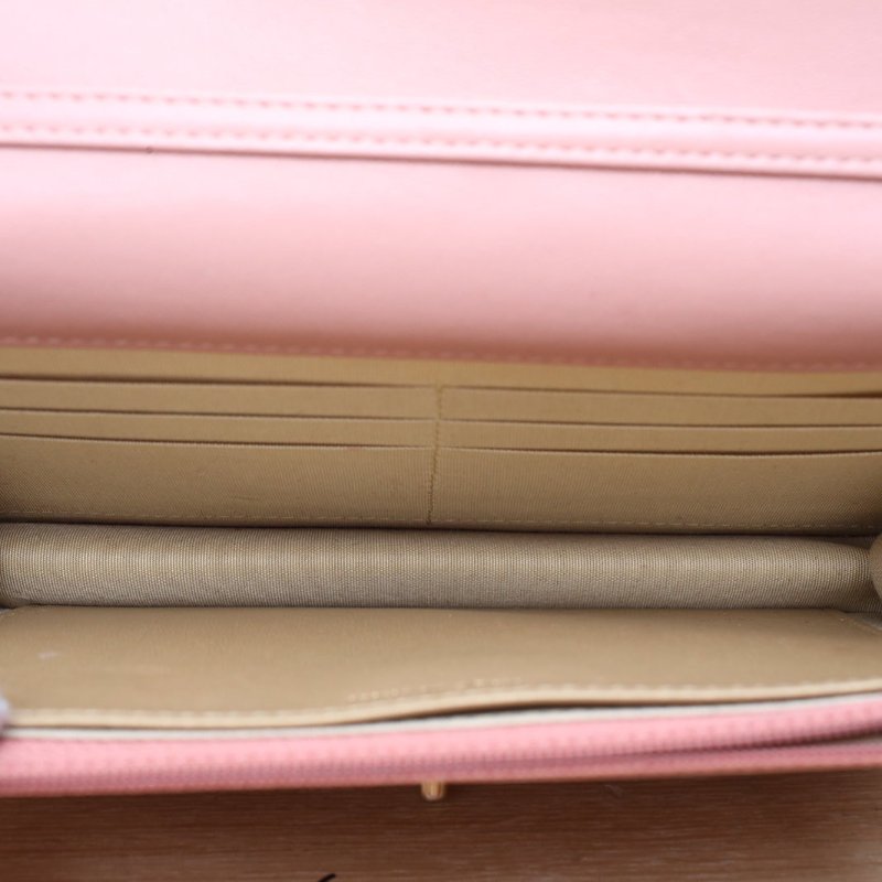 CHANEL CFWOC19粉色羊皮晶片開金扣金球調節扣肩帶肩背包-3