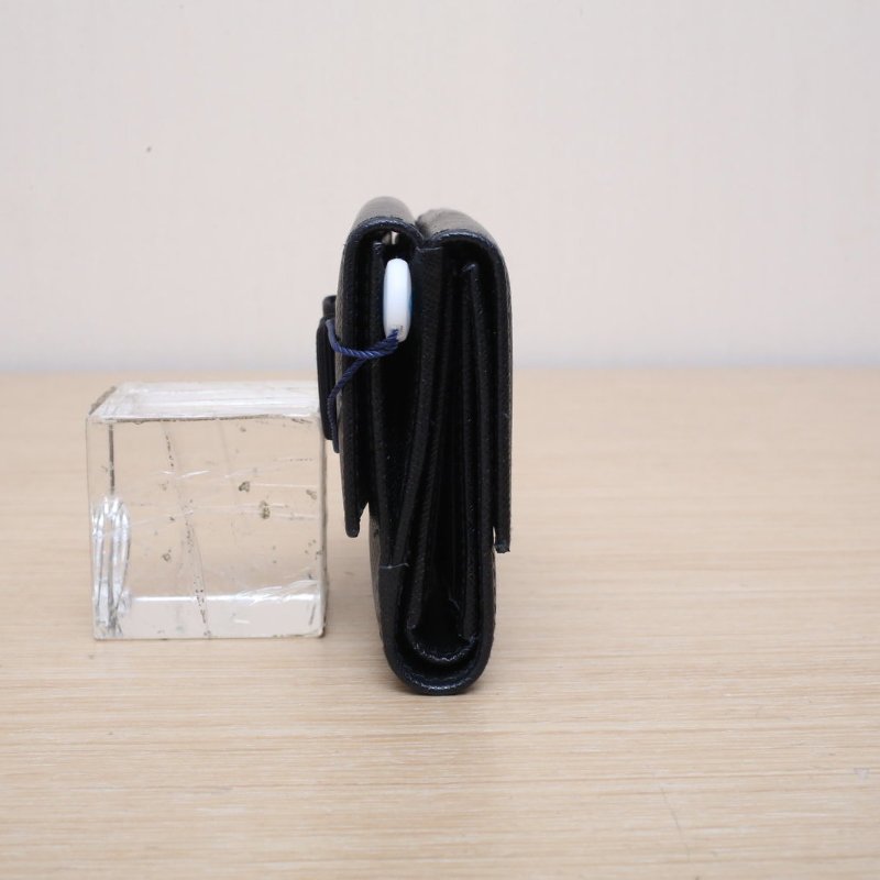 FERRAGAMO 黑色牛皮錢包肩背包-3