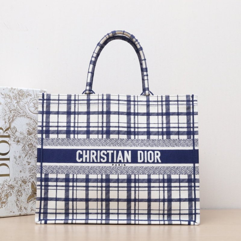 DIOR BookTote大號42藍色帆布2021肩背包-0