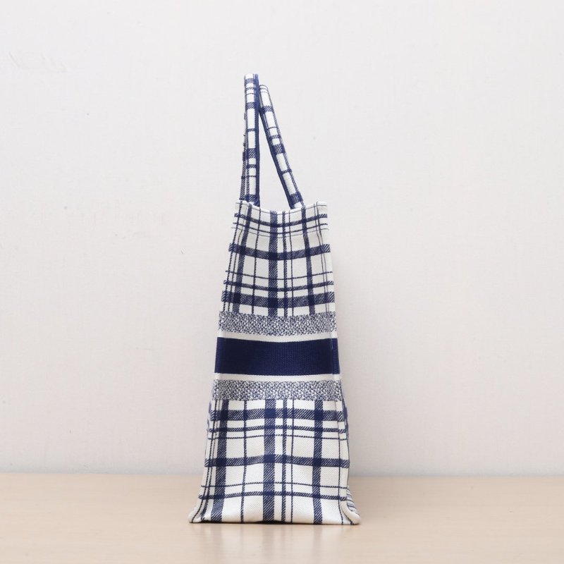 DIOR BookTote大號42藍色帆布2021肩背包-2