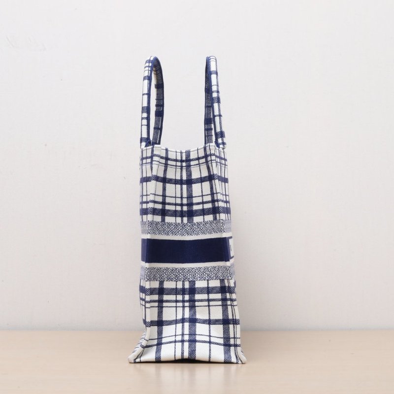 DIOR BookTote大號42藍色帆布2021肩背包-3