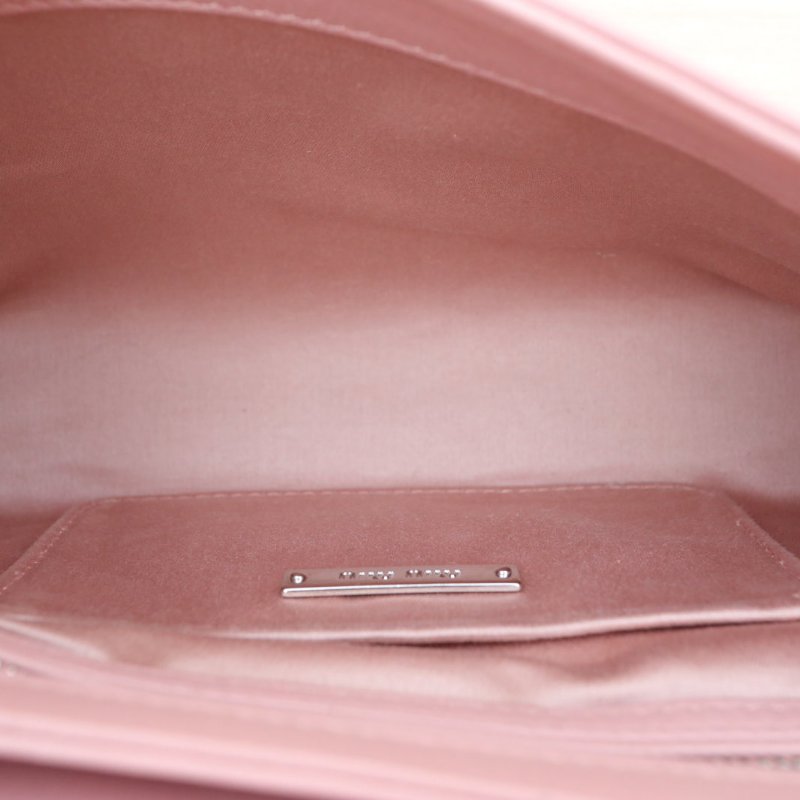 MIU MIU 粉色羊皮銀扣單肩包肩背包-3