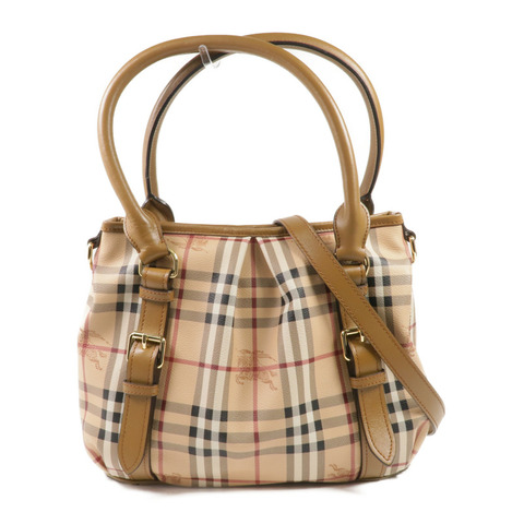 BURBERRY 塗層帆布Haymarket Northfield金扣手挽肩背兩用袋