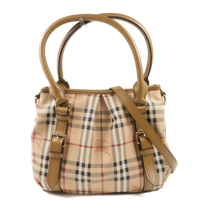 BURBERRY 塗層帆布Haymarket Northfield金扣手挽肩背兩用袋-0