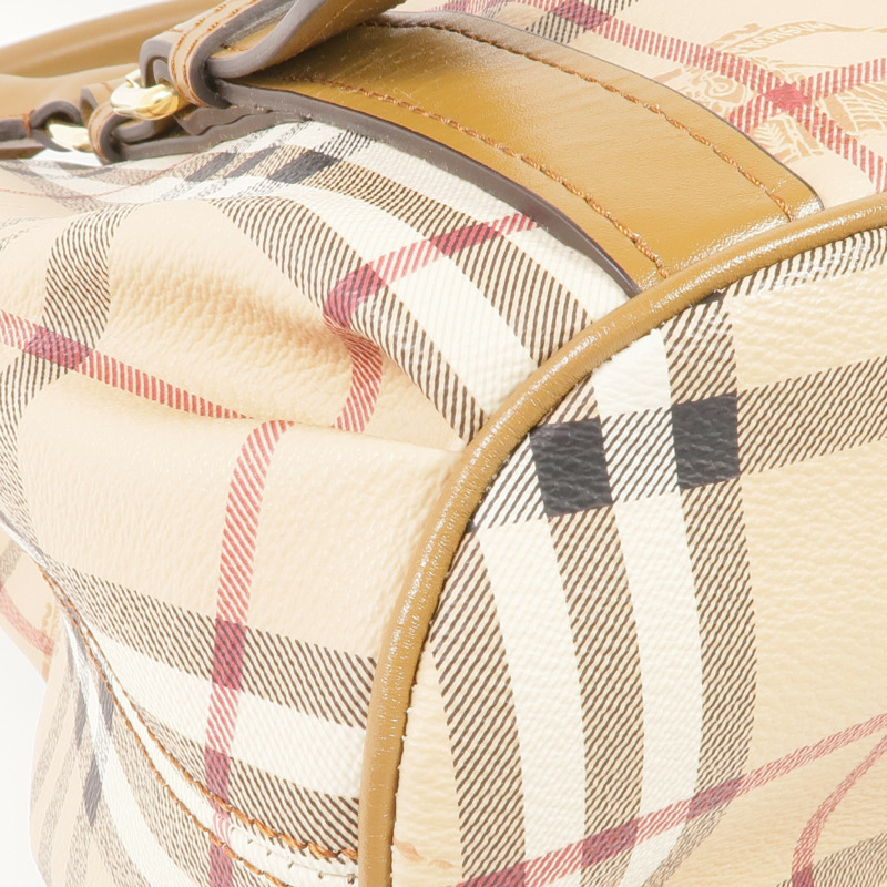 BURBERRY 塗層帆布Haymarket Northfield金扣手挽肩背兩用袋-7