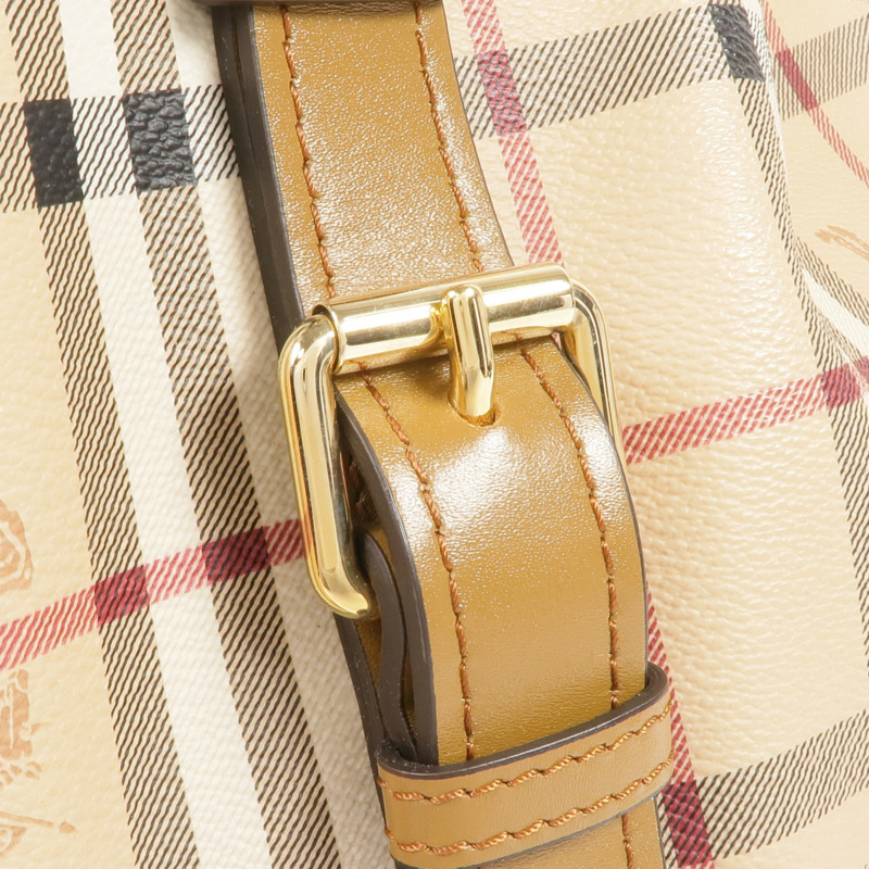 BURBERRY 塗層帆布Haymarket Northfield金扣手挽肩背兩用袋-8