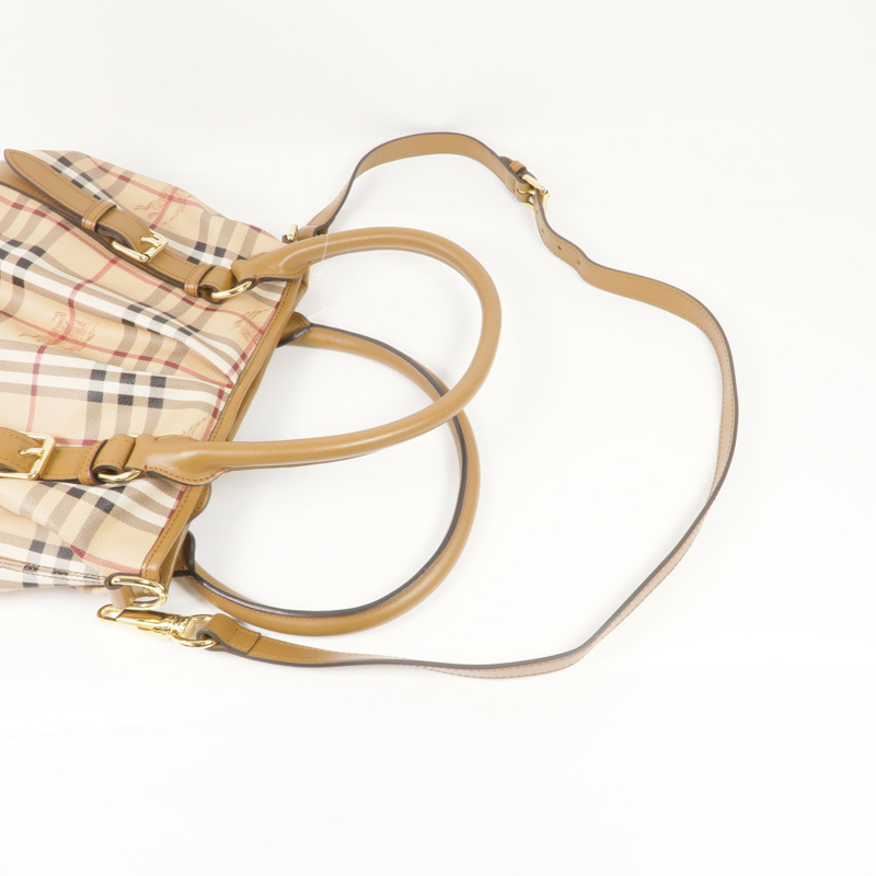 BURBERRY 塗層帆布Haymarket Northfield金扣手挽肩背兩用袋-18