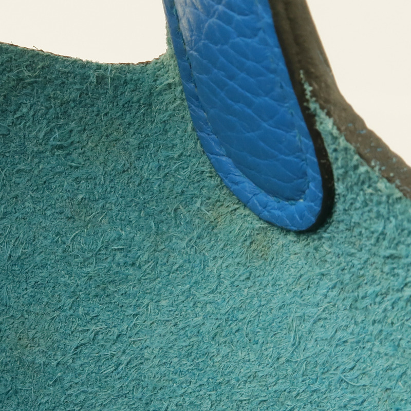 HERMES Clemence皮革Picotin PM金扣手挽袋 Bleu Zanzibar-13