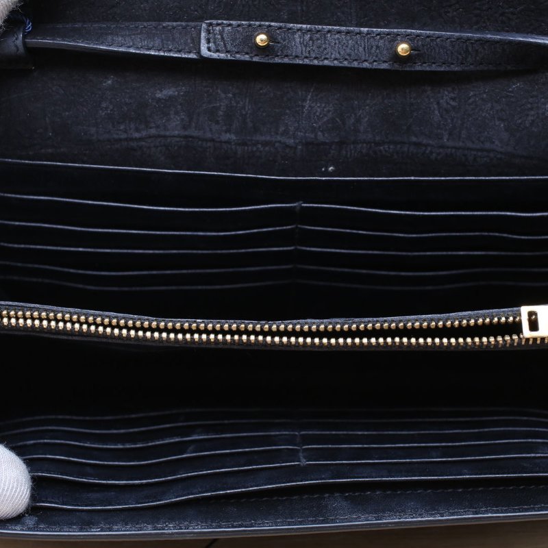 SAINT LAURENT 黑色牛皮金扣MONOGRAMwoc鏈條包肩背包-3