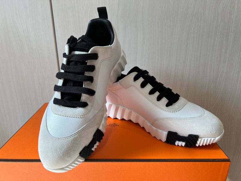 Hermes愛馬仕經典黑白熊貓鞋(全新閒置品)-0