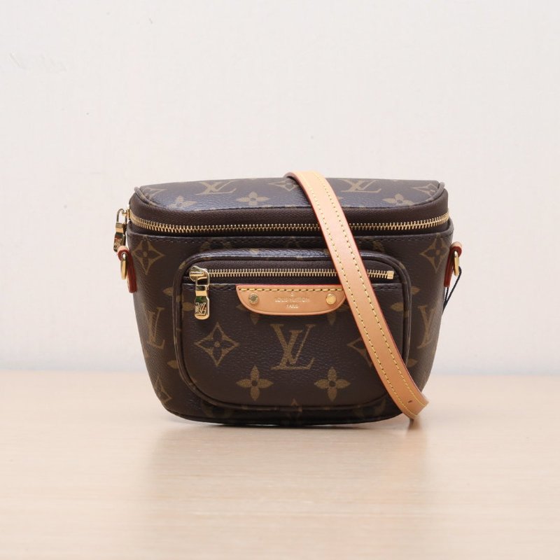LOUIS VUITTON Bumbag腰包Mini17老花PVC晶片肩背包-1
