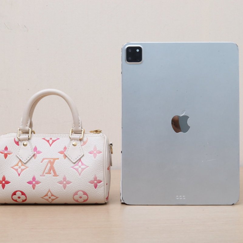 LOUIS VUITTON 米色牛皮晶片SpNano16新款漸變草莓牛奶肩背包-4