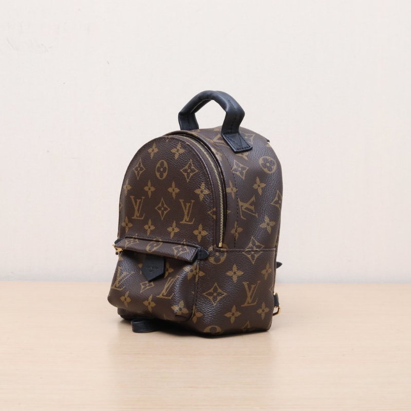 LOUIS VUITTON PalmSprings小書包Mini17新款拉鏈外露老花PVC晶片肩背包-3
