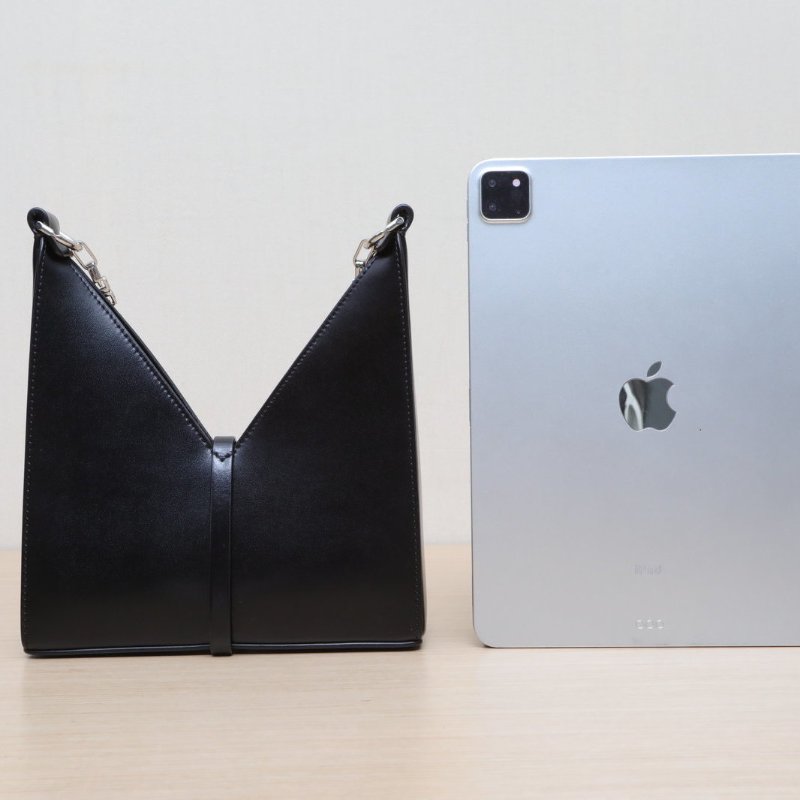 GIVENCHY CUT-OUTMini20黑色牛皮銀扣肩背包-4