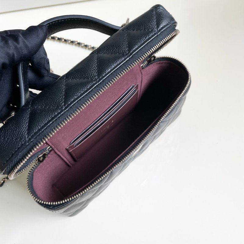 全新 CHANEL LP飯盒包 黑金 荔枝牛皮 小C釦-3