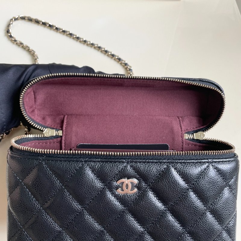 全新 CHANEL LP飯盒包 黑金 荔枝牛皮 小C釦-4