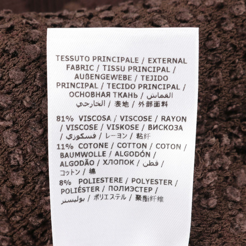 Salvatore Ferragamo V領人造絲棕色背心 #XS 二手女款-3