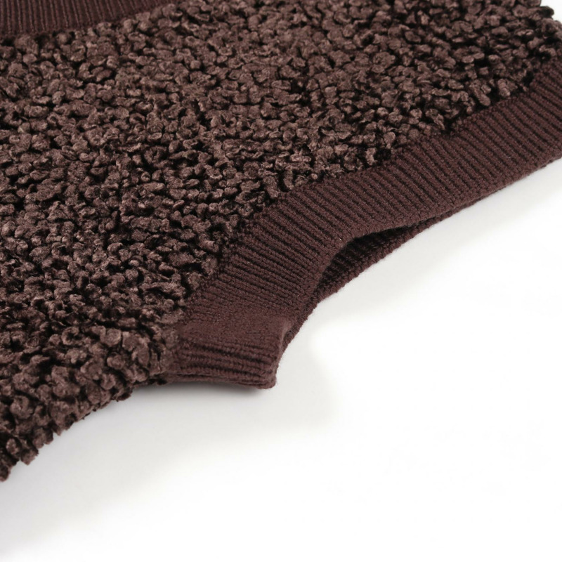 Salvatore Ferragamo V領人造絲棕色背心 #XS 二手女款-6