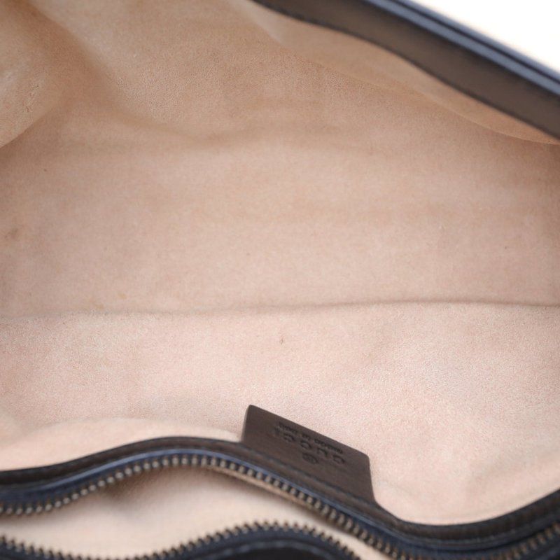 GUCCI GGMarmont肩背包小號26黑色牛皮金扣肩背包-2