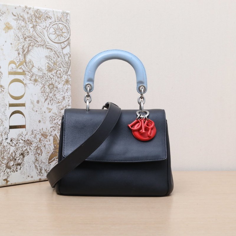 DIOR BeDior迷你20拼色牛皮銀扣2014肩背包-0