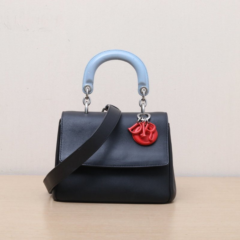 DIOR BeDior迷你20拼色牛皮銀扣2014肩背包-1