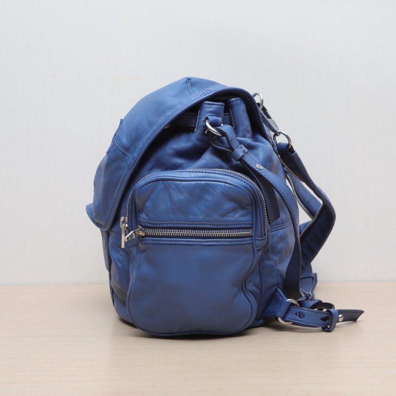 ALEXANDER WANG 藍色羊皮雙肩包Marti三肩帶肩背包-2