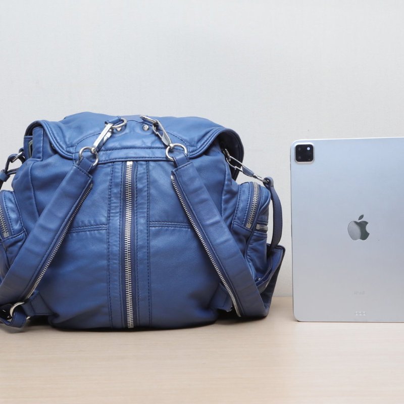 ALEXANDER WANG 藍色羊皮雙肩包Marti三肩帶肩背包-4