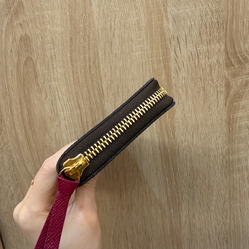 LV 原花金釦Clemence拉鍊8卡長夾M60742-2