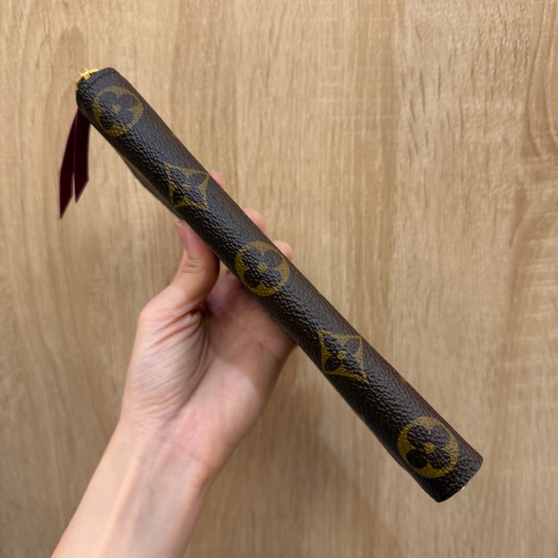 LV 原花金釦Clemence拉鍊8卡長夾M60742-6